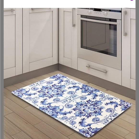 Nicole Miller Other - Nicole Miller Blue & Cream Anti-Fatigue Mat
